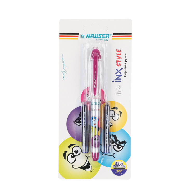 Перьевая ручка Hauser STYLE, пластик, розовая