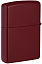 Зажигалка ZIPPO Logo с покрытием Merlot, латунь/сталь, бордовая, глянцевая, 38x13x57 мм