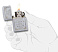 Зажигалка ZIPPO Classic с покрытием Satin Chrome™, латунь/сталь, серебристая, матовая, 38x13x57 мм
