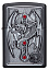 Зажигалка ZIPPO Winged Dragon Cross с покрытием Black Matte, латунь/сталь, чёрная, 38x13x57 мм