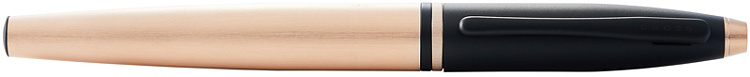 Перьевая ручка Cross Calais Brushed Rose Gold Plate and Black Lacquer, перо M
