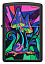 Зажигалка ZIPPO Counter Culture с покрытием Black Light, латунь/сталь, черная,матовая 38x13x57 мм