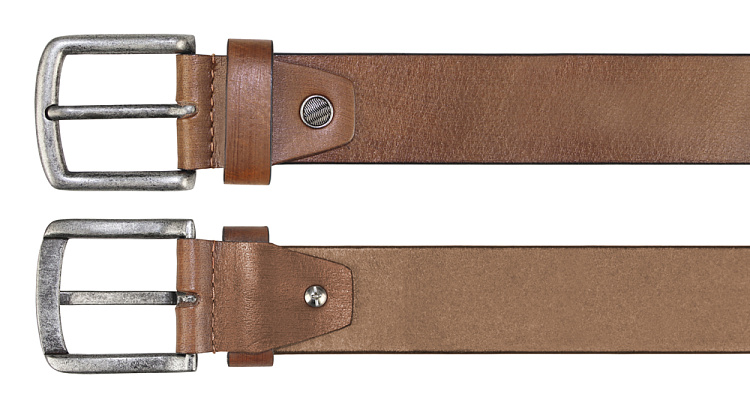 Ремень KLONDIKE Creek, односторонний, натуральная воловья кожа, цвет коньячный, 100 х 4 см