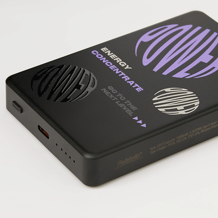 Внешний аккумулятор Atlantis PD Plus 10000mAh с функцией беспроводной зарядки 15W