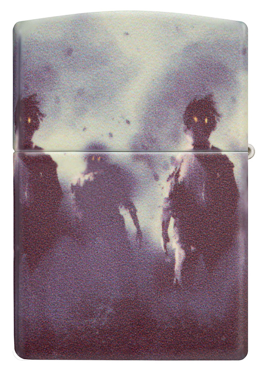 Зажигалка ZIPPO Zombie Design с покрытием 540 Matte, латунь/сталь, белая, матовая, 38x13x57 мм