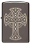 Зажигалка ZIPPO Celtic Cross Design с покрытием Black Ice®, латунь/сталь, черная, 38x13x57 мм