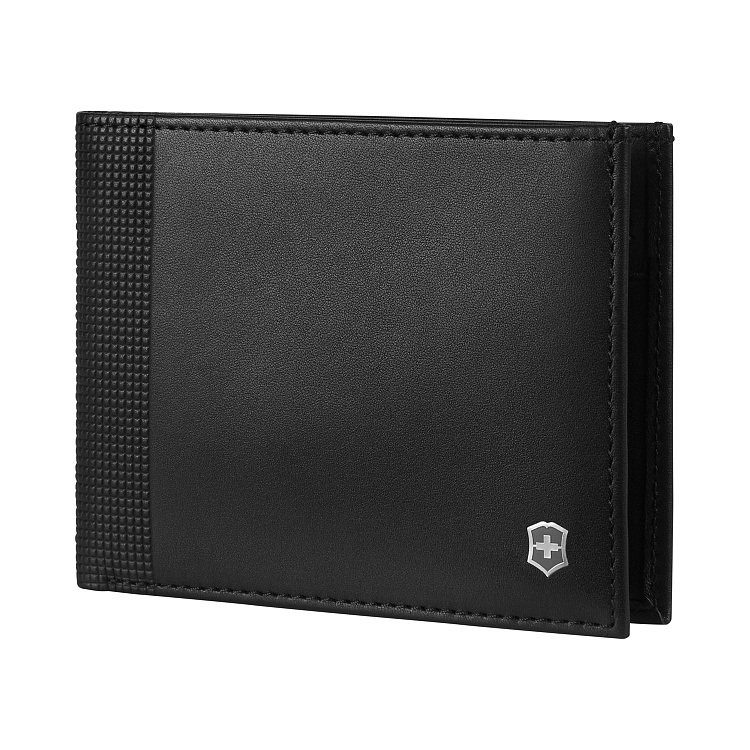 Портмоне VICTORINOX Altius Alox с защитой от сканирования RFID, чёрное, натуральная кожа, 9 x1x11 см