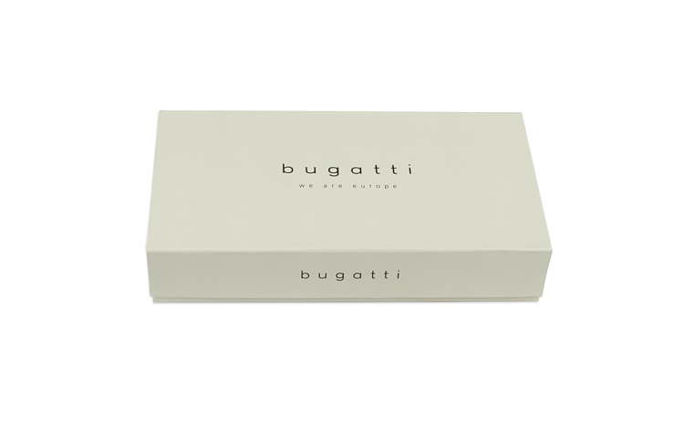 Портмоне BUGATTI Bomba, с защитой данных RFID, чёрное, кожа козы/полиэстер, 12х2х9,5 см